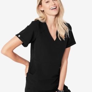 Figs Flores style 2 pocket Peplum Top size M